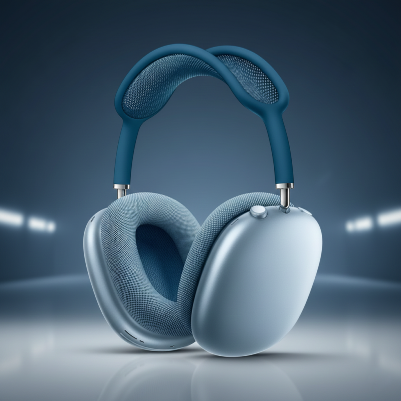 Apple AirPods Max 2024 em fundo abstrato; Melhores Fones Bluetooth Over-Ear.