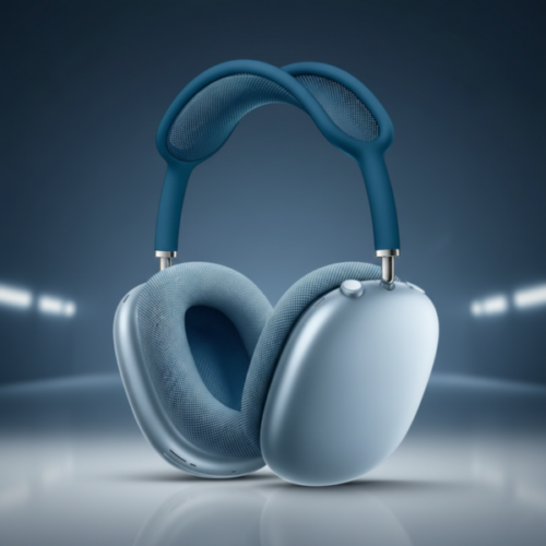 Apple AirPods Max 2024 em fundo abstrato; Melhores Fones Bluetooth Over-Ear.