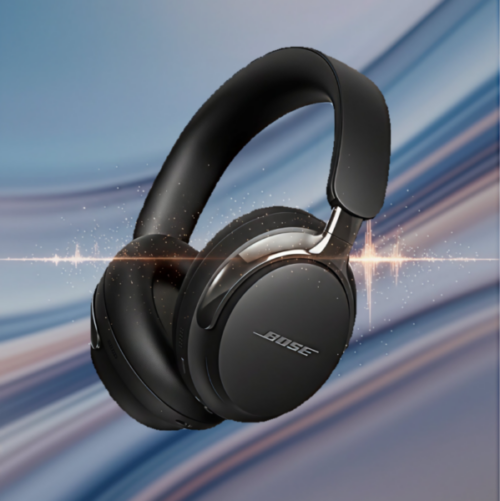 Bose QuietComfort Ultra de 2ª Geração em fundo abstrato; Melhores Fones Bluetooth Over-Ear.