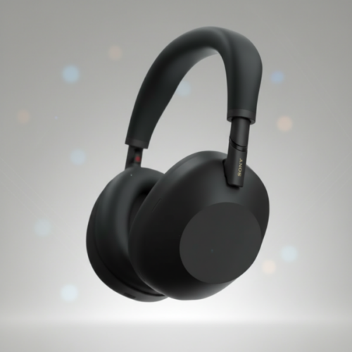 Sony WH-1000XM6 em fundo abstrato; Melhores Fones Bluetooth Over-Ear.